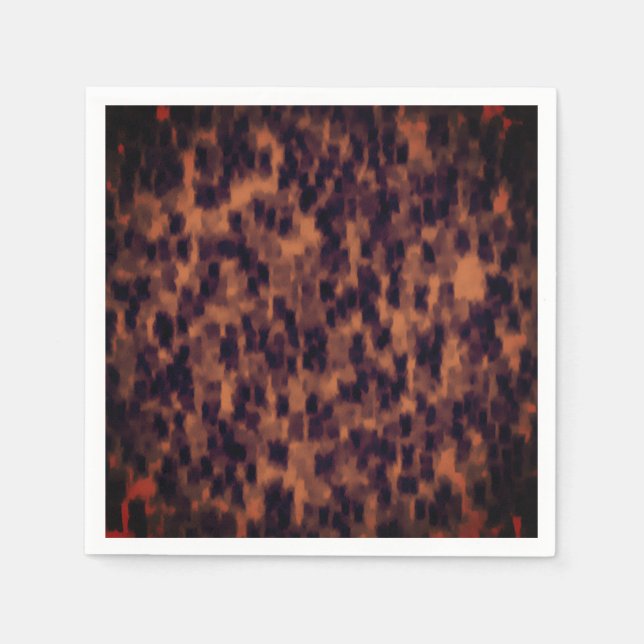 Serviette En Papier Faux Tortoise Shell Poster de animal Motif (Devant)