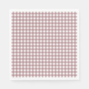 Serviette En Papier Faye et Lauren Fall Pink En vichy