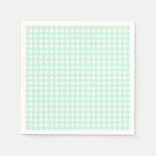 Serviette En Papier Faye et Lauren Gingham Vert Pastel
