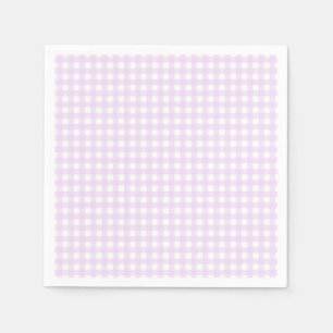 Serviette En Papier Faye et Lauren Pastel Purple En vichy