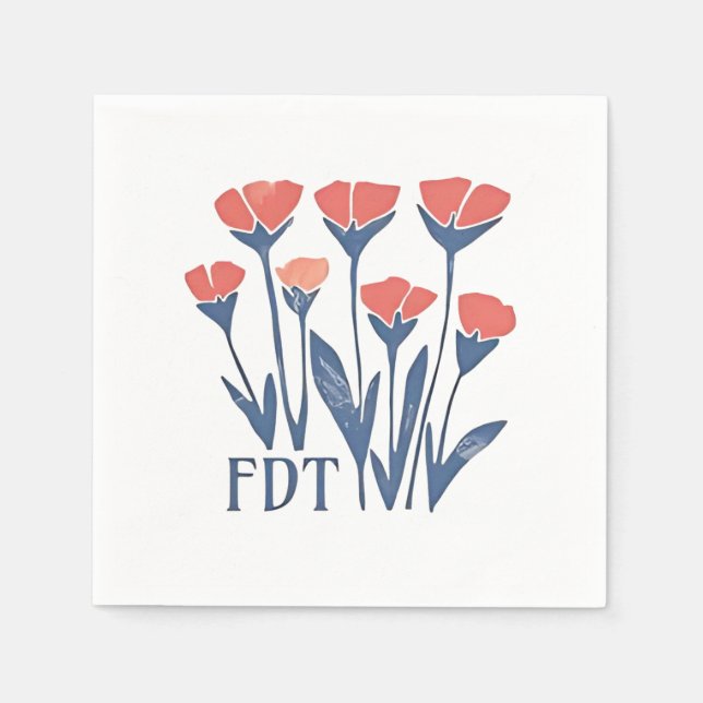 Serviette En Papier FDT Floral Wreath Subtle Feminine Boho Anti-Trump (Devant)