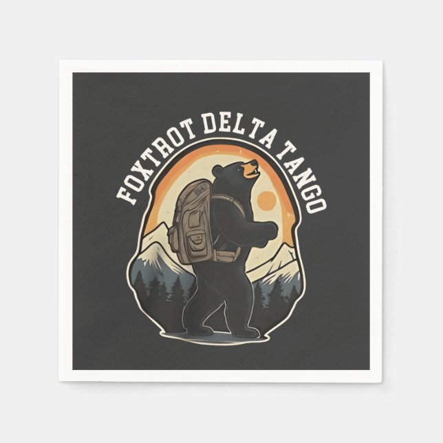 Serviette En Papier FDT résister à l'ours Foxtrot Delta Tango (Devant)