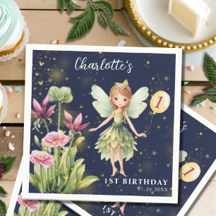 Serviette En Papier Fée dans le jardin enchanté Whimsical 1er annivers