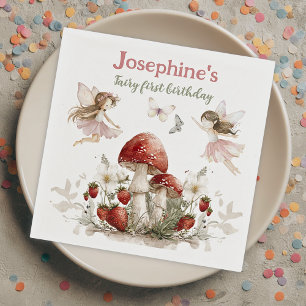 Serviette En Papier fée de jardin fantaisiste fille premier anniversai
