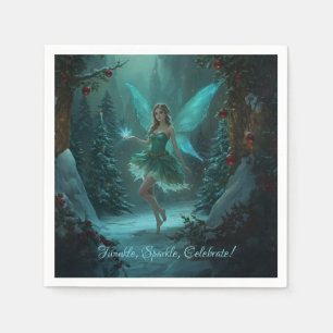 Serviette En Papier Fée de Noël avec une étincelle de Noël magique