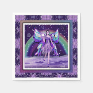 Serviette En Papier Fée de pluie violette