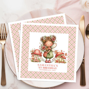 Serviette En Papier Fée de rêve Anniversaire Floral Fantaisiste Nappe 