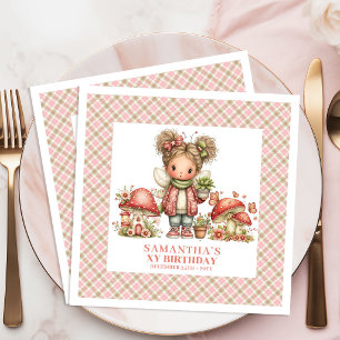 Serviette En Papier Fée Étincelante Fête d'Anniversaire Magique Rose C