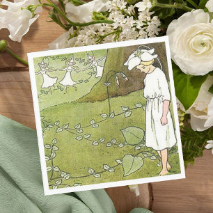 Serviette En Papier Fée Floral Garden Enchanted Forest Girl Anniversai