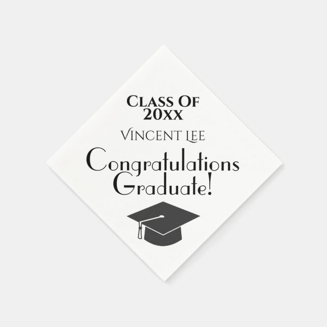 Serviette En Papier Félicitations à Graduate Graduate Party Napkins (Coin)