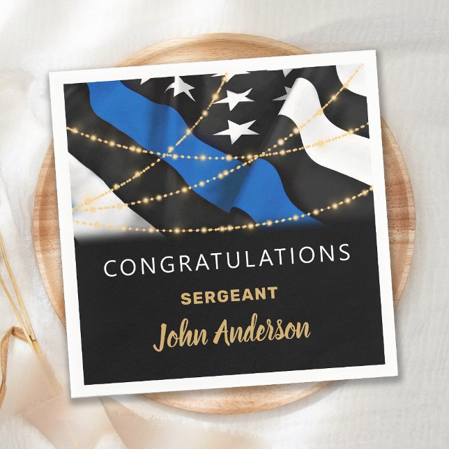 Serviette En Papier Félicitations à l'équipe de promotion des policier (Créateur téléchargé)