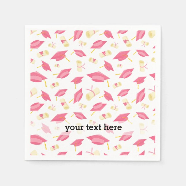 Serviette En Papier Félicitations à l'obtention du diplôme d'études su (Devant)