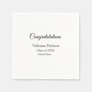 Serviette En Papier Félicitations diplômé ajouter le nom de l'école si