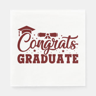 Serviette En Papier Félicitations diplômés