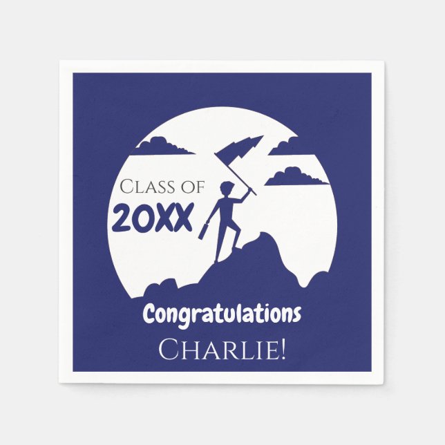 Serviette En Papier Félicitations Graduation Achievement Napkin 2024 (Devant)