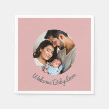 Félicitations nouvelle petite fille rose, bienvenu