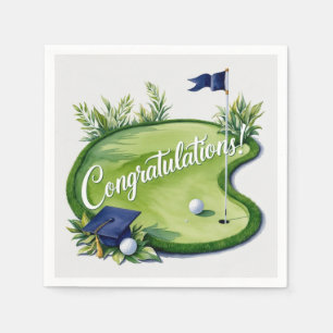 Serviette En Papier Félicitations pour la remise des diplômes de golf 