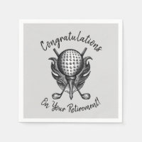 Félicitations pour la retraite Golf Ball Tee Clubs