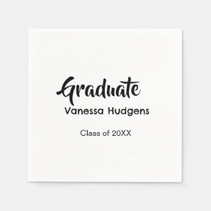 Serviette En Papier Félicitations pour le diplômé nom date année class
