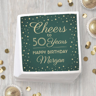 Serviette En Papier Félicitations pour un anniversaire quelconque Élég