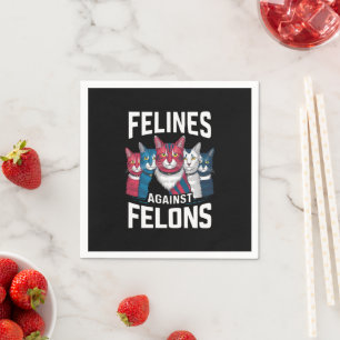 Serviette En Papier Felines contre Felons