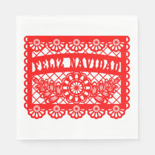Serviette En Papier Feliz Navidad Papel Picado