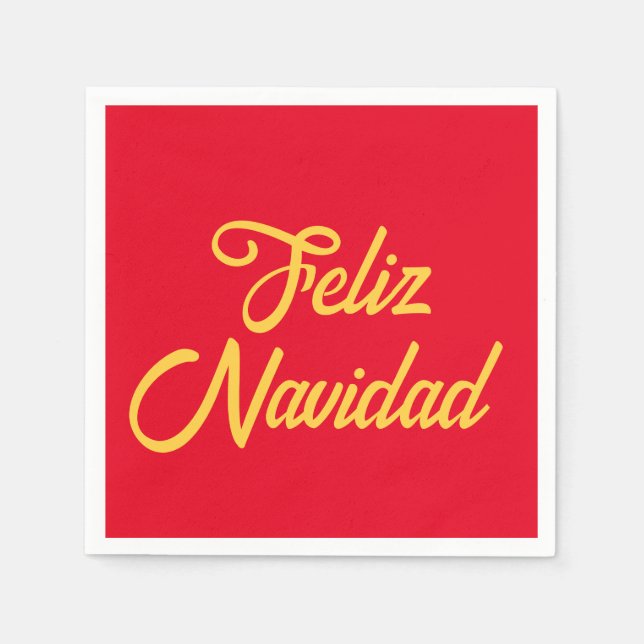 Serviette En Papier Feliz Navidad Paper Napkin (Devant)