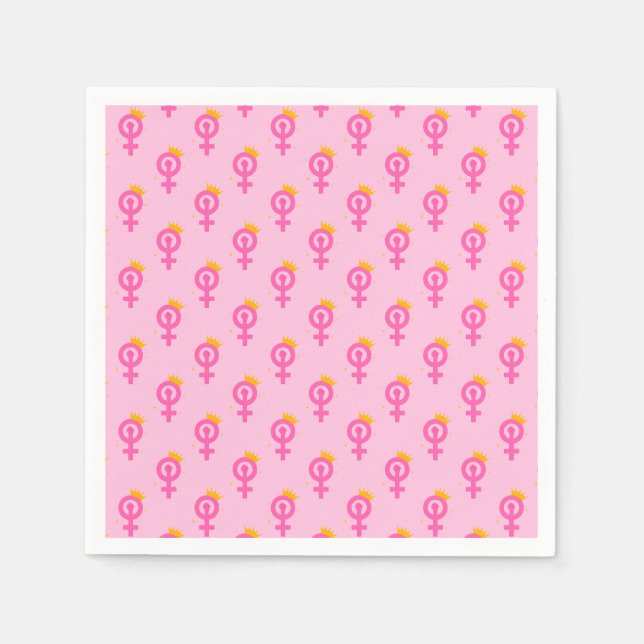 Serviette En Papier Feminist Pink (Devant)