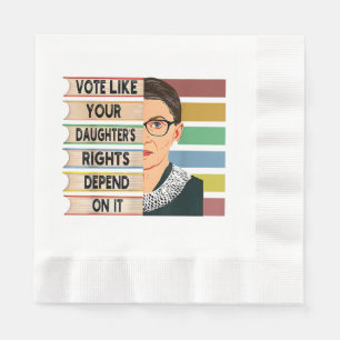 Serviette En Papier Feministe Ruth Bader Ginsburg RBG Citation Girl Wi