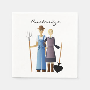 Serviette En Papier Femme d'agriculteur Reine de Spades Thunder_Cove