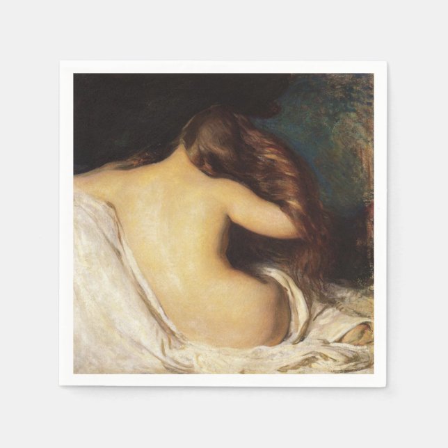 Serviette En Papier Femme qui pleure ses cheveux (par Joseph DeCamp) (Devant)