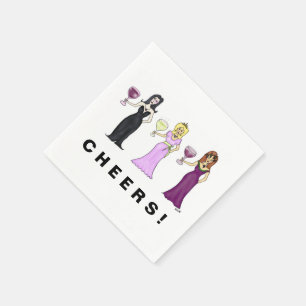 Serviette En Papier Femmes personnalisables de vin