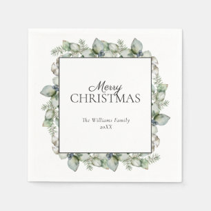 Serviette En Papier Ferme rustique Joyeux Noël