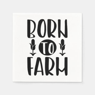 Serviette En Papier Fermier amusant Pays Cheval Chicken Vache