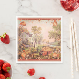 Serviette En Papier Fermiers de Thanksgiving Récolte à domicile