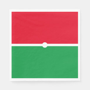 Serviette En Papier Festif moderne rouge brillant Kelly Bloc de couleu