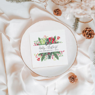 Serviette En Papier Festif personnalisé Joyeux Noël décoratif