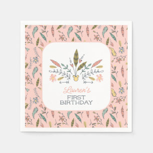Serviette En Papier Festival Minnie Mouse Boho Anniversaire