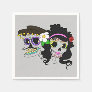 Serviette En Papier Festive Day of the Dead Art