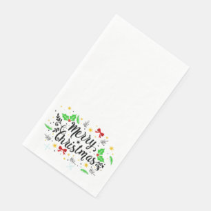 Serviette En Papier Festive Joyeux Noël