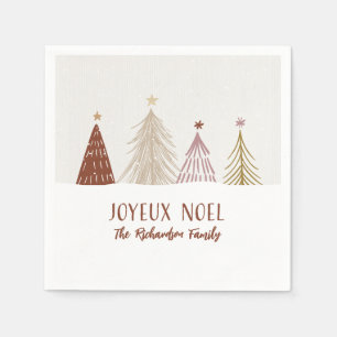 Serviette En Papier Festive Joyeux Noel Noël Fête de Noël Chic