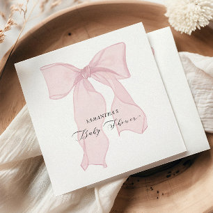 Serviette En Papier Fête bébé Coquette Ruban Rose