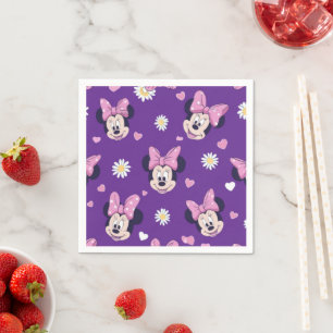Serviette En Papier Fête bébé Mickey Mouse pois violets