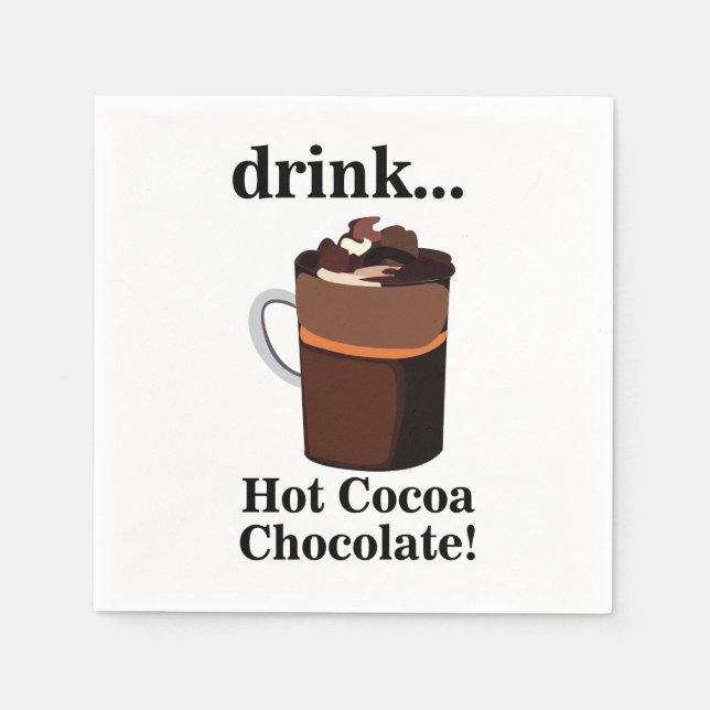 Serviette En Papier Fête Chocolat Chocolat Chaud (Devant)