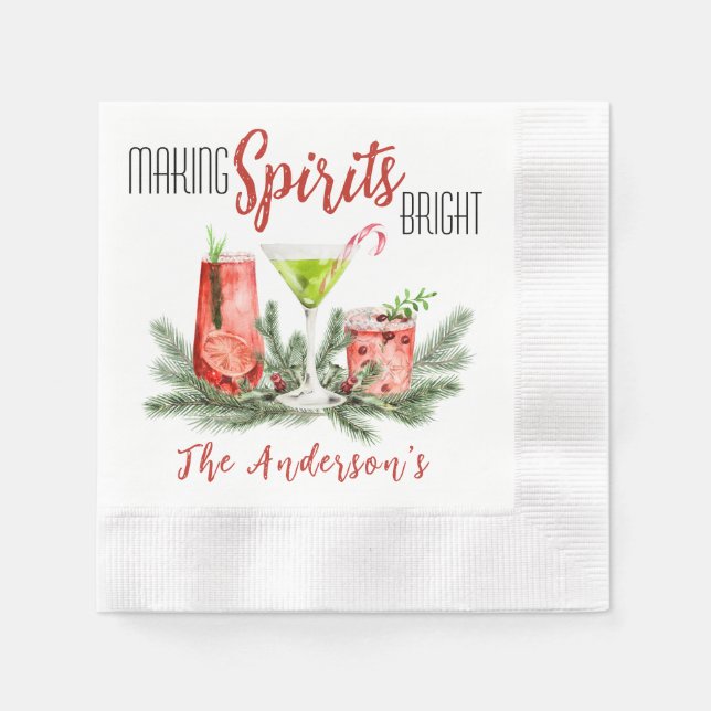 Serviette En Papier Fête Cocktail de Fêtes de Fête (Devant)