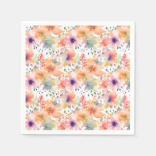 Serviette En Papier Fête colorée des fleurs Abstraites