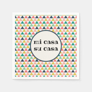 Serviette En Papier Fête colorée Mi Casa Su Casa