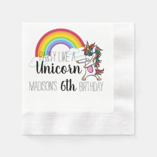 Serviette En Papier Fête Comme Un Anniversaire De L'Arc-En-Ciel De La