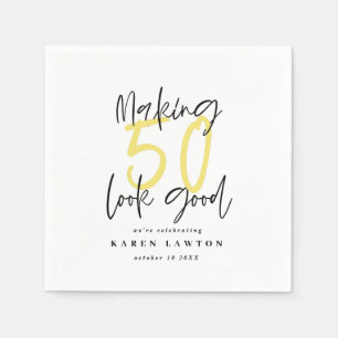 Serviette En Papier Fête d'anniversaire à 50 ans
