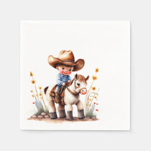 Serviette En Papier Fête d'anniversaire à thème Cowboy